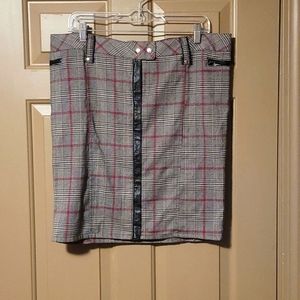 Vintage lipservice xl  plad zipper skirt